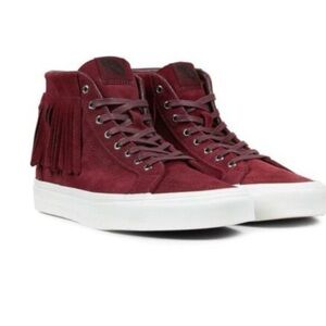 VANS Sk8 Hi Moc (Suede) Port Royale Burgundy boots size 7mens/womens 8.5